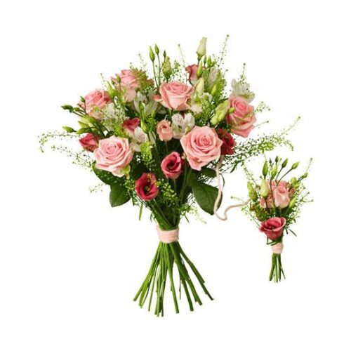 FAMILJEBUKETT ROSA-VIT