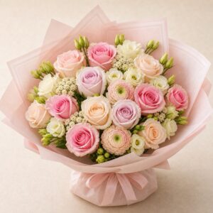 Pastellrosor i rosa omslag - Bild 1
